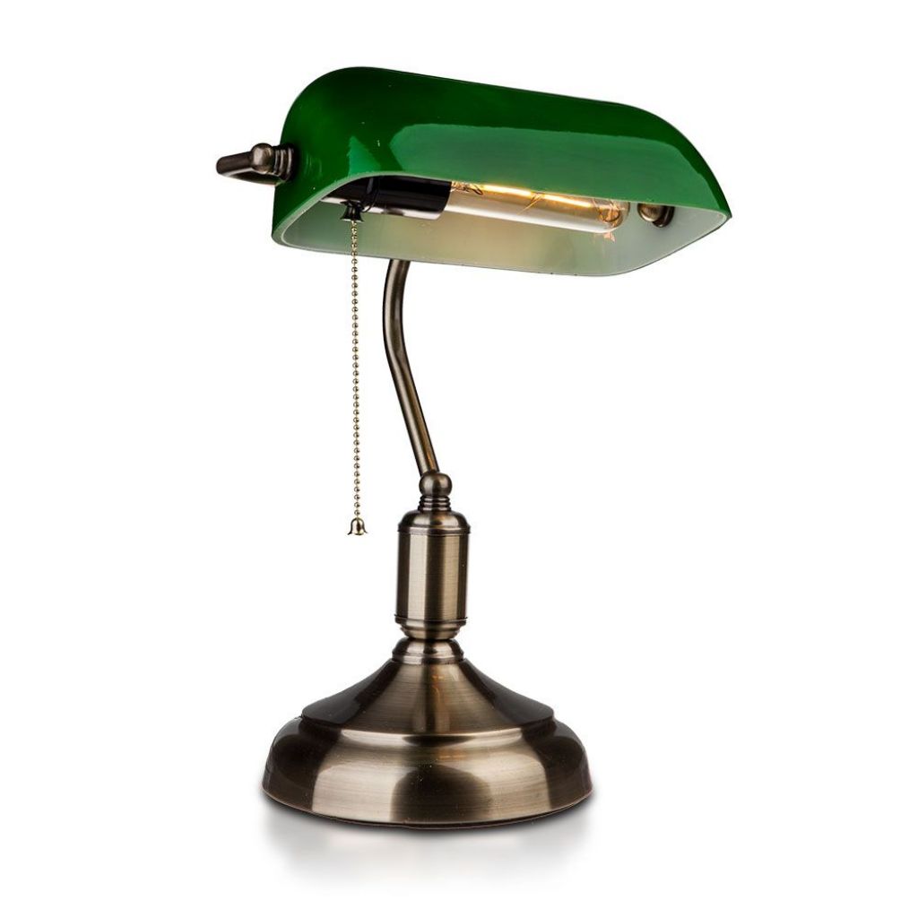 V-TAC Lampada LED da Tavolo Vintage in Metallo con Portalampada E27 Diffusore Inclinabile di 90° in Vetro Colore Verde V-TAC Lampada LED da Tavolo Vintage in Metallo con Portalampada E27 Diffusore Inclinabile di 90° in Vetro Colore Verde
